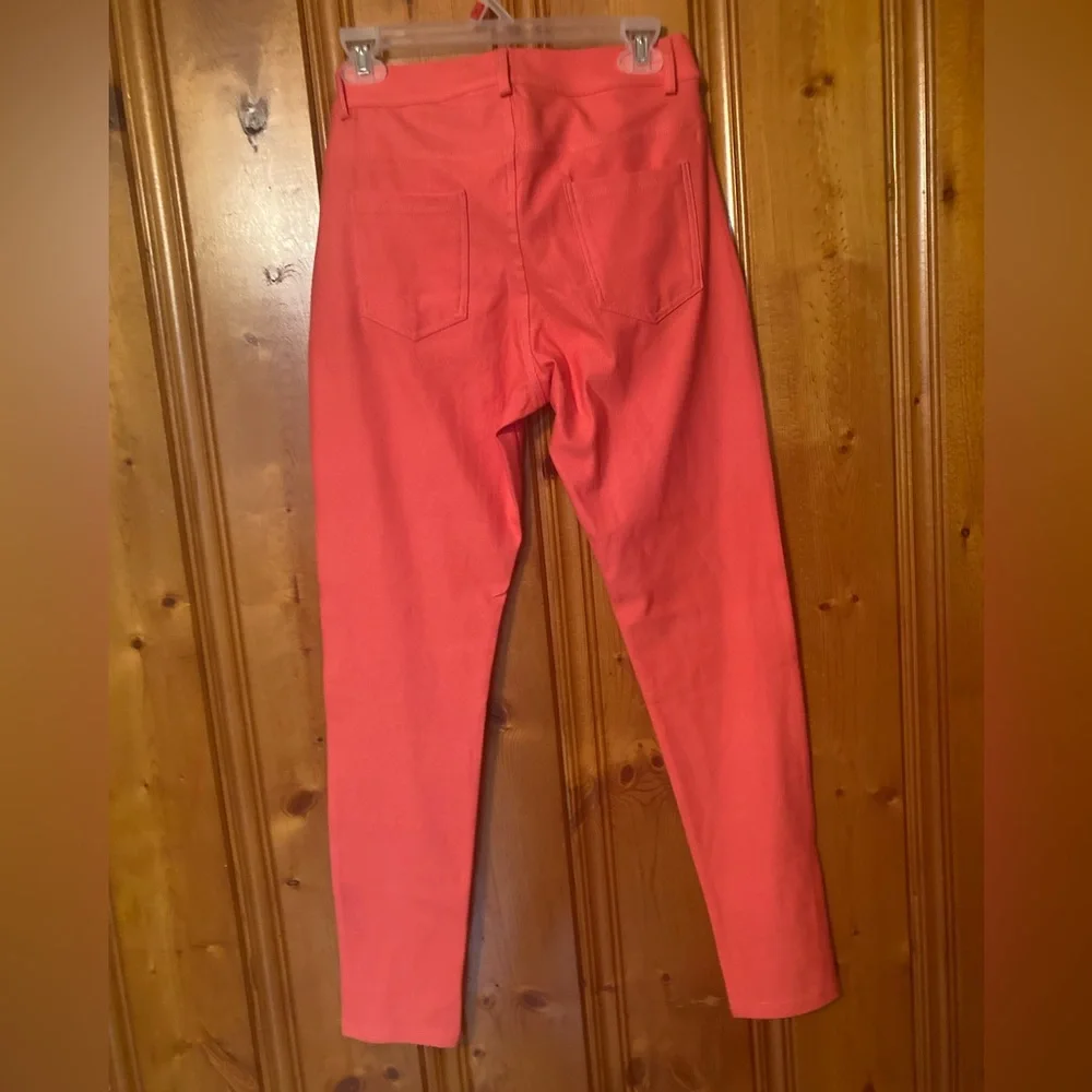 Says Size Large but fits like a Medium Women’s YELETE jeggings pants Coral color - Picture 2 of 3